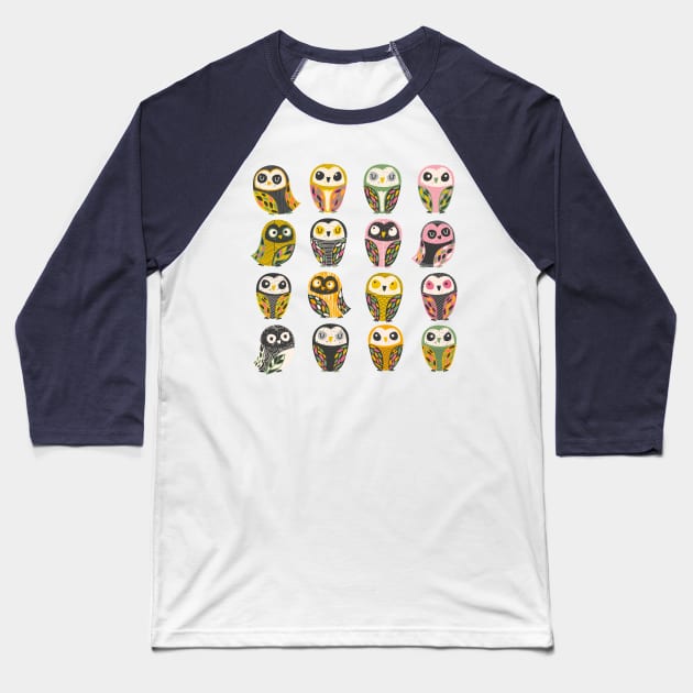 Gang of owls Baseball T-Shirt by Digster